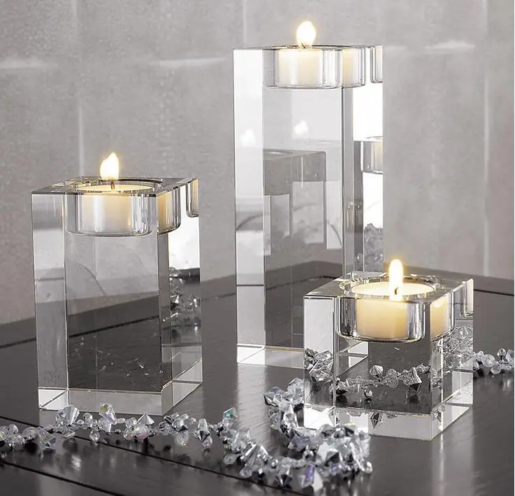 Honor of Crystal Votive Modern Candle Holder Acrylic Candle Holders Lanterns and Candle Jars