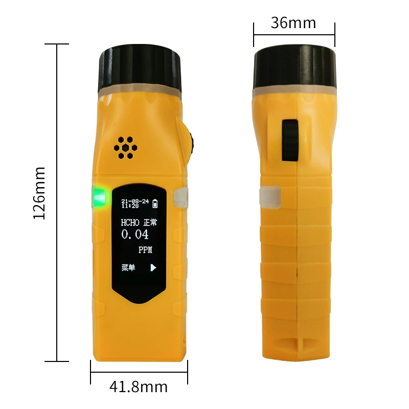 2023 New Portable Single Gas Detector Yap100 1.3 Inch Oled Lcd Display