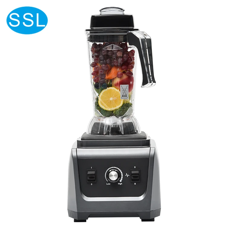 High Quality Commercial Machine Processor Stainless Steel 2 Litre Fruit Mixer/Blender/Industrial/Crusher Food Blender
