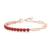 4mm  rose gold red stone