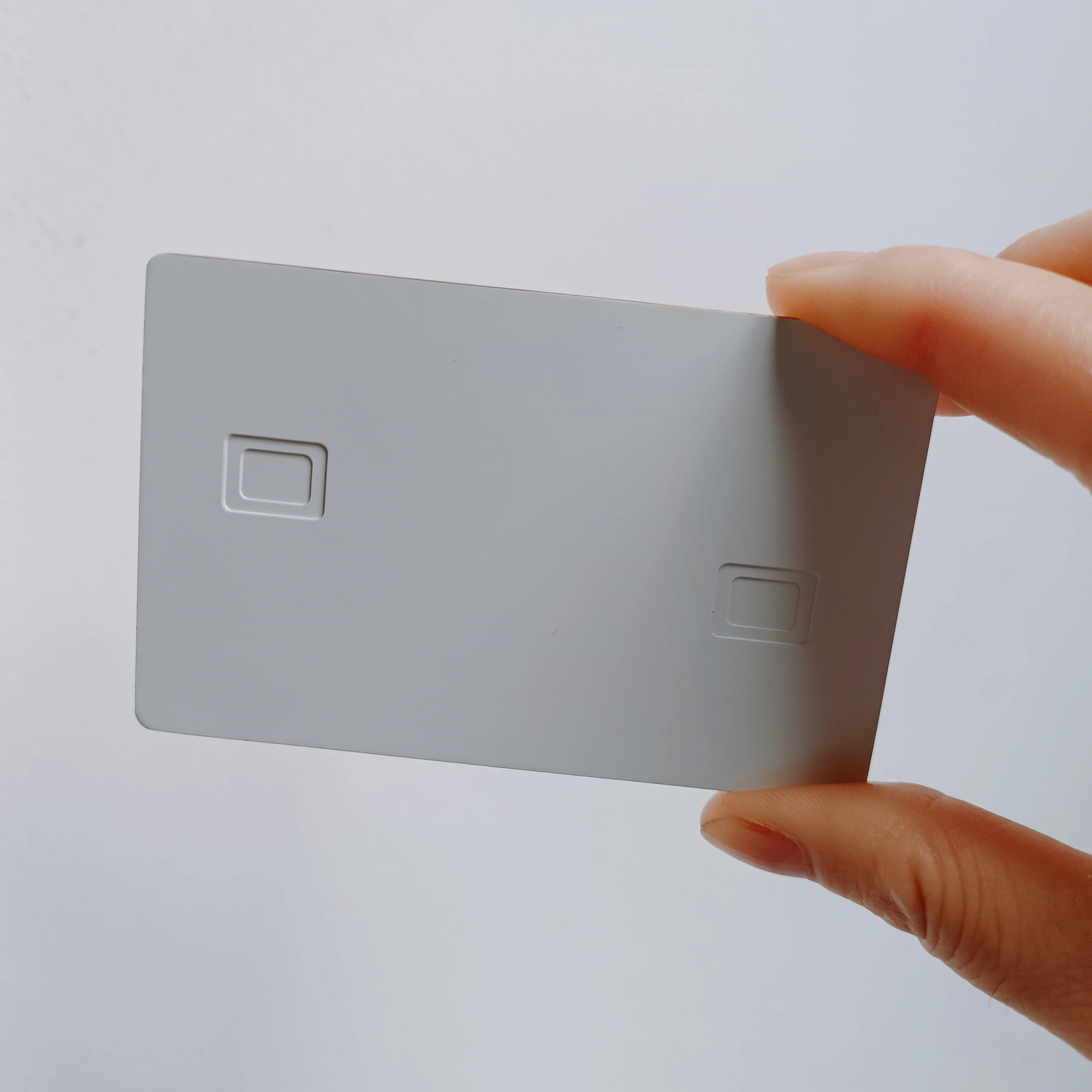 Free Online Bank Card Custom Blank Metal Bank Atm Card Printing Services 4442 4428 Nfc  Double Chip Metal Credit Card