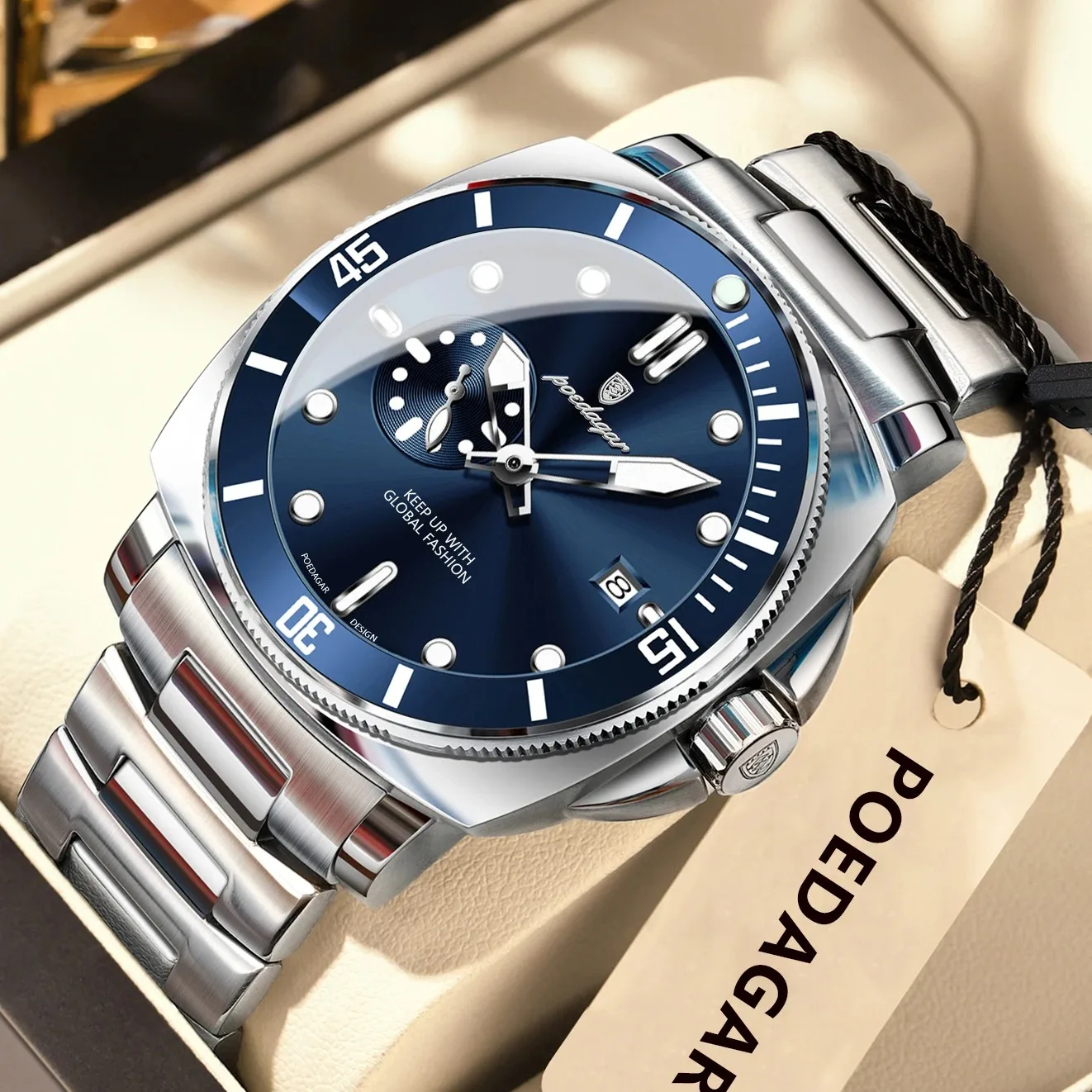POEDAGAR 873 Top Original Fashion Wristwatch Luminous Waterproof Date Classic Men's Watc aperçu 7
