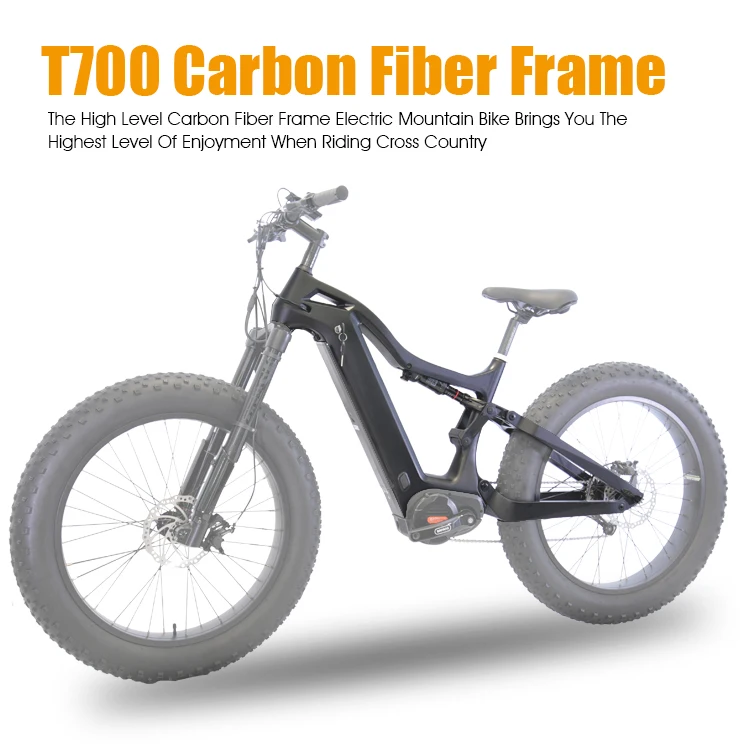 Gonped Thunder Ebike Carbon Frame Bafang G510 ultra Motor Ebike Fat Tire Electric Bike Full Suspension 1000w