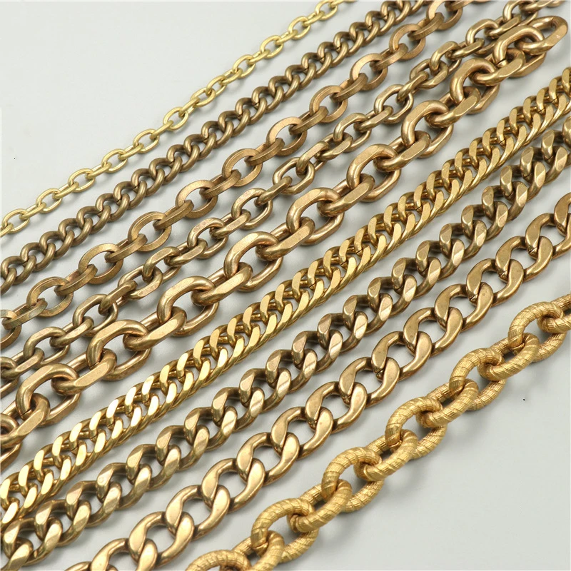 Catene Ovali In Ottone Grezzo Da 4 X 14 Mm, Catene Saldate, Catene Ovali Rolo, Catene In Rame, Colore Rame, Componenti Per Collane, Creazione Di Gioielli - CHN377 - Italia