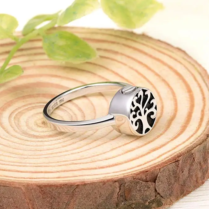 Tree of Life Urn Bracelet for Ashes 925 Sterling Silver Tree of