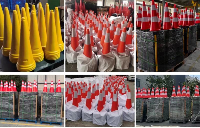 75cm low price traffic safety cones with reflective collars durable rubber red construction cones for home road parking use-6