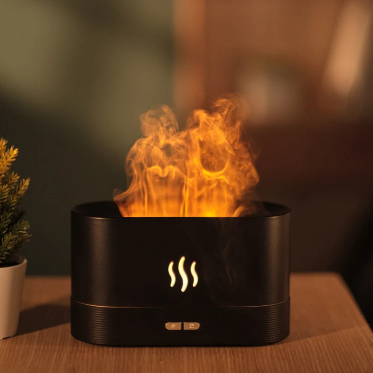 Home Small USB Fire Diffuser Flame Humidifiers Mini Sprayer Car Essential Oil Aroma Flame Diffusers