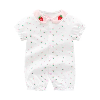 0-12M Unisex Newborn Baby Clothing Set Cotton Short Sleeve Romper Outfits Wholesale Print New Cute Summer Baby Clothes