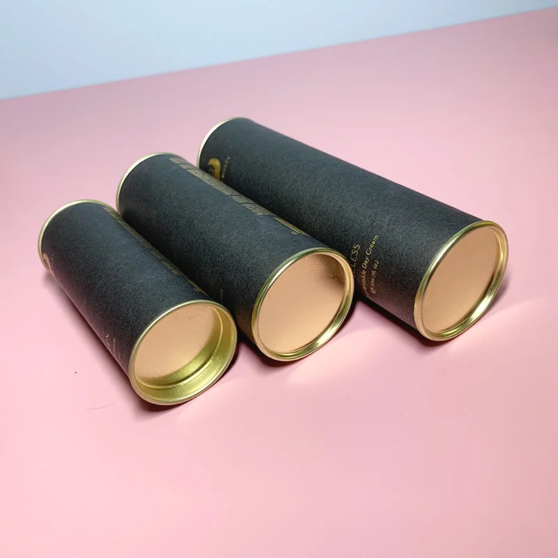 Custom design mini eco friendly kraft paper deodorant stick container lip balm tube twist push up lip stick paper tube