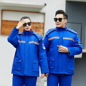 Customization Winter Coat Windbreak Warm Work Wear Clothes Uniforms Workwear Jacket for Men