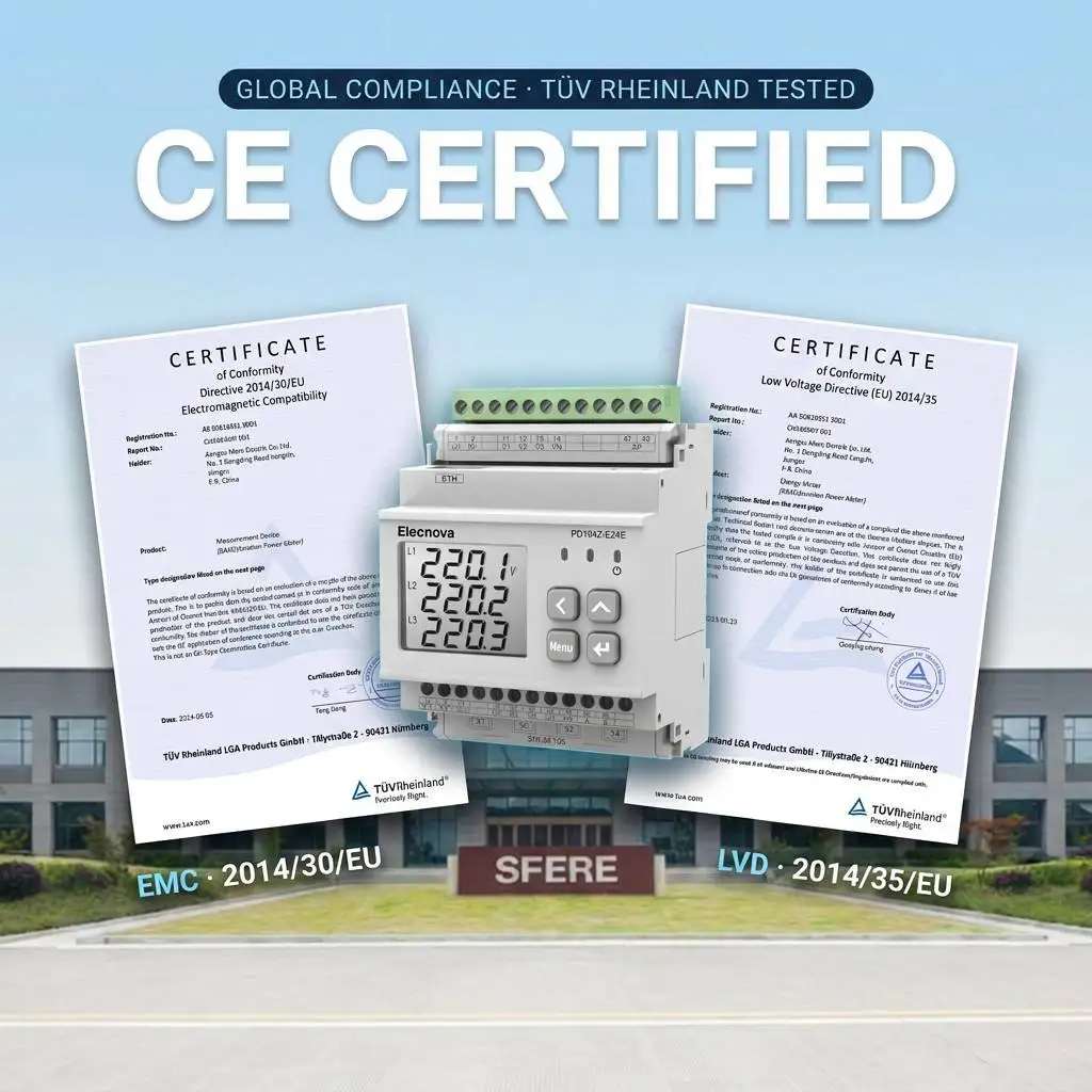 Multi Circuit Power Meter Modbus TCP 4 Channel Three Phase 12 Channel Single Phase Energy Monitoring Meter for Data Center