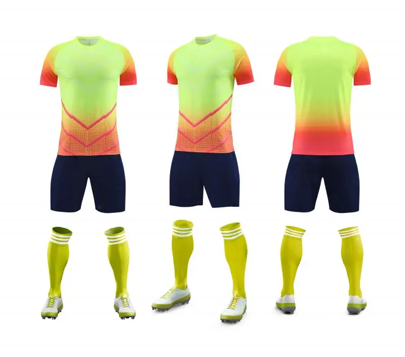 Sublimation Custom Men Club Soccer Uniform Soccer Wear Teams Adults Quick Dry Thai Quality Soccer Jersey