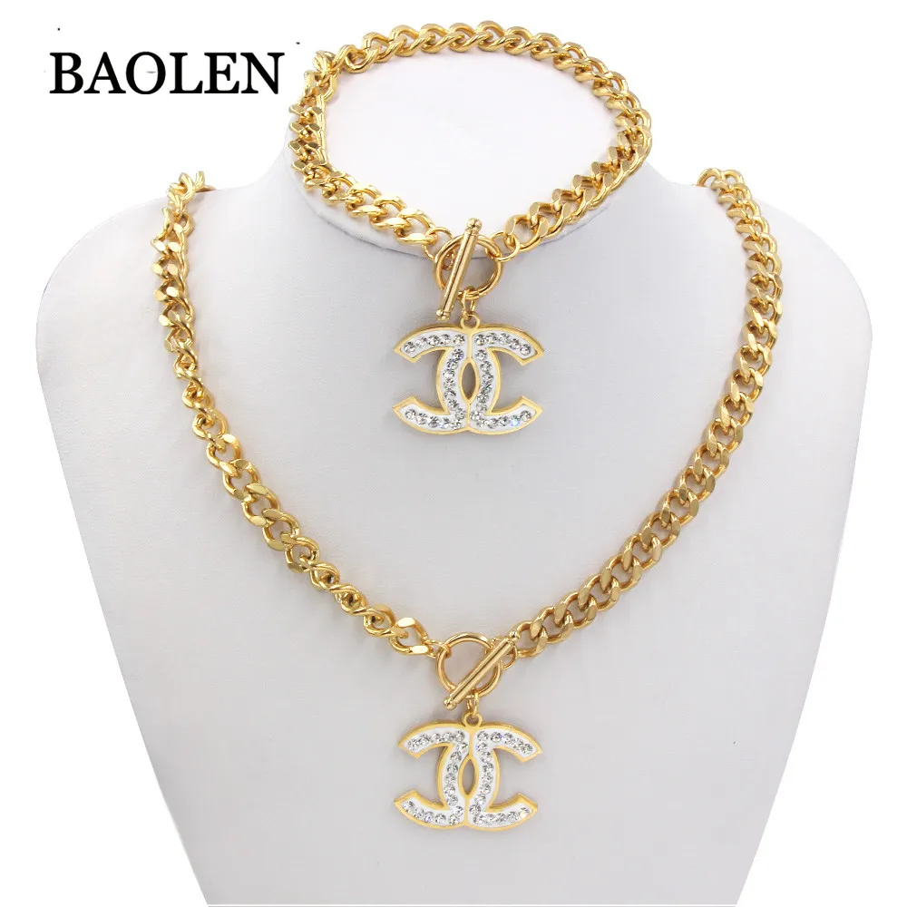 Dongguan Gold Plated Fashion New Gold Chain Design For Men Hand Palm Stainless Steel Bracelet Necklace