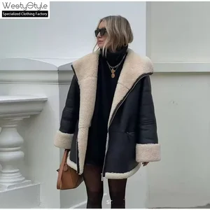 Cross-Border Women's Clothing Autumn  New Vintage European American Plus Size Fashion Reversible Wool Poncho Mandarin Collar
