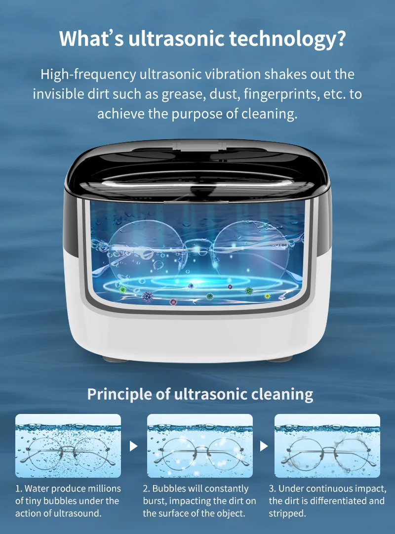 Portable Ultrasonic Cleaning Machine High Frequency Vibration Wash
