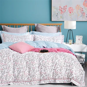 KOSMOS Hot-selling Breathable Cute Easy Care Extra Soft Comfy Plant Floral Bedroom Printed polyester Bed Sheet Set for Bed