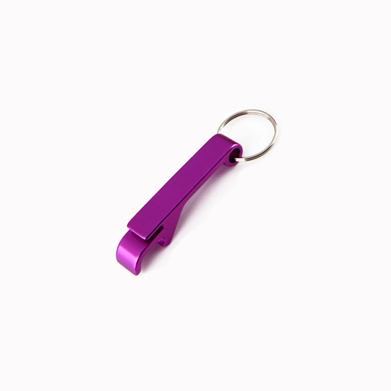 Customized Mini Portable Pocket Metal Bar Tools Bottle Opener Aluminum Key Ring Keychain Beer Bottle Opener
