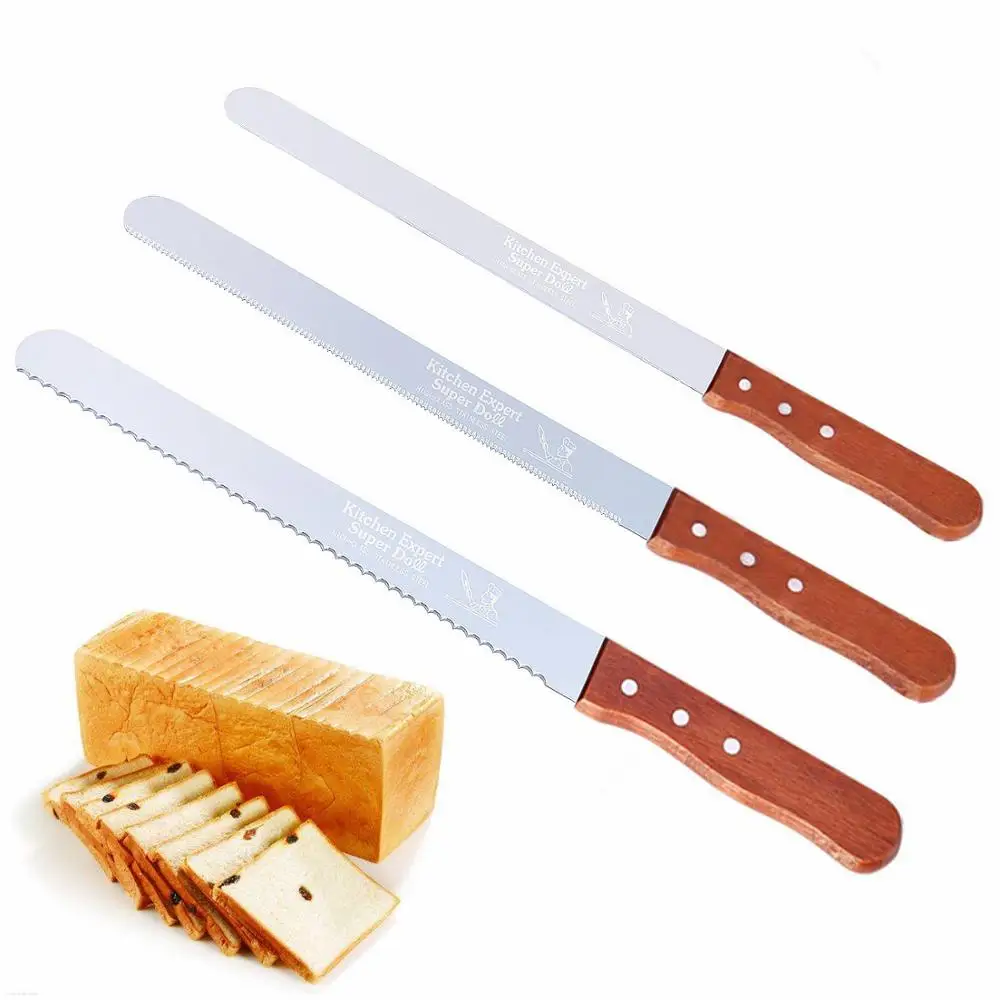 12 Inch Wholesale High Quality Kitchen Long Stainless Steel Blade Butter Toast Ham Wedding Cake Bread Knife With Wooden Handle Buy 12 Inch Bread Knife 12 Inch Cake Knife 12 Inch Long Bread