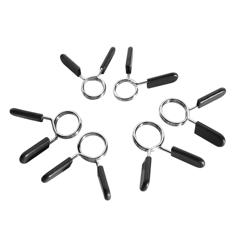 1/2 Inch Spring Barbell Locking Collars With Plastic Handle Weight Bar