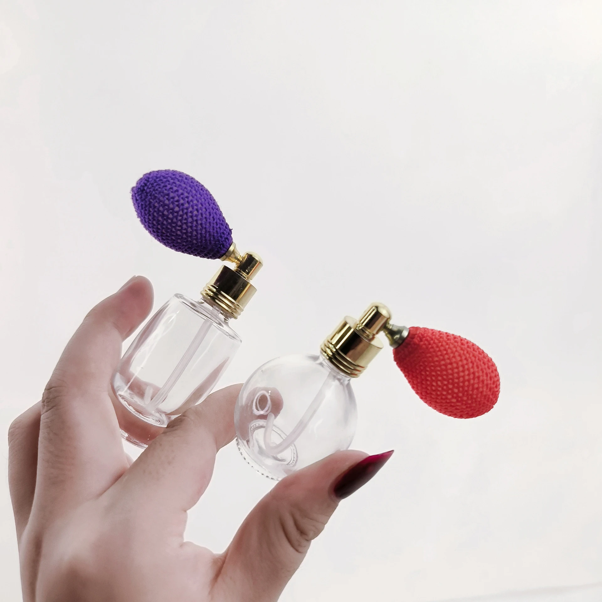 Wholesale New Empty Perfume Atomizer 15ml Clear square Glass Perfume Bottle with Spray