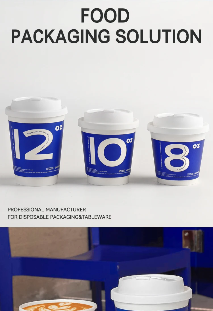 Custom Biodegradable Kraft Paper Cups Disposable Double Wall Coffee ...
