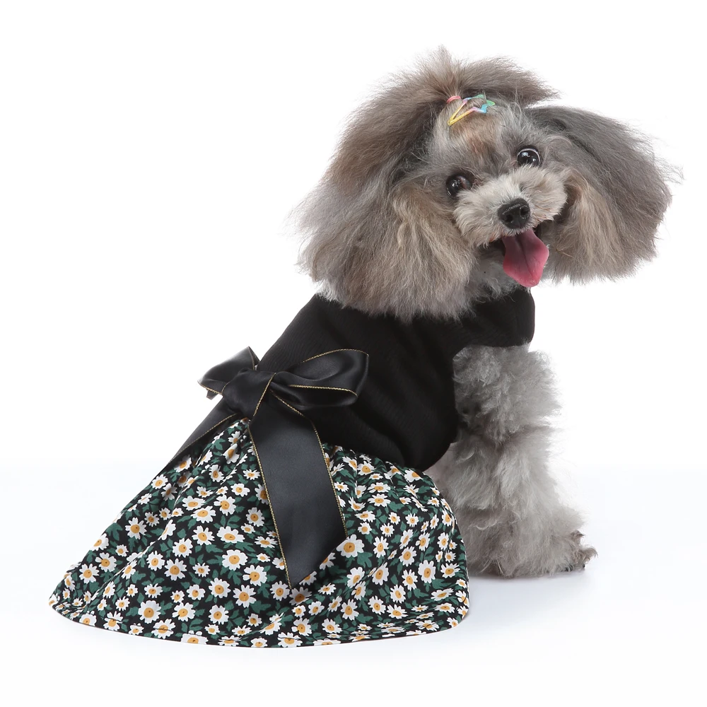 MSNFOASM Dog Dress Dog Princess Bow-Knot Tutu Dress,Cute Rosette Dog Skirt,Pet Dress for Small Dogs Cats