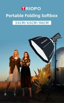 Triopo K90 90cm Photo Bowens Mount Portable Octagon Umbrella Outdoor SoftBox with Carrying Bag for Studio Flash Softbox detail image