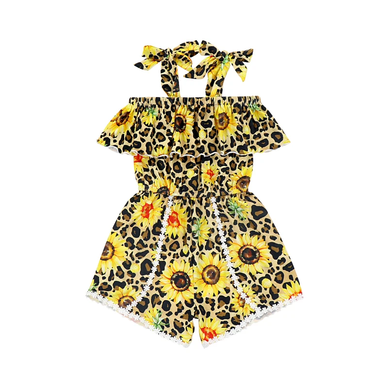 white sunflower romper