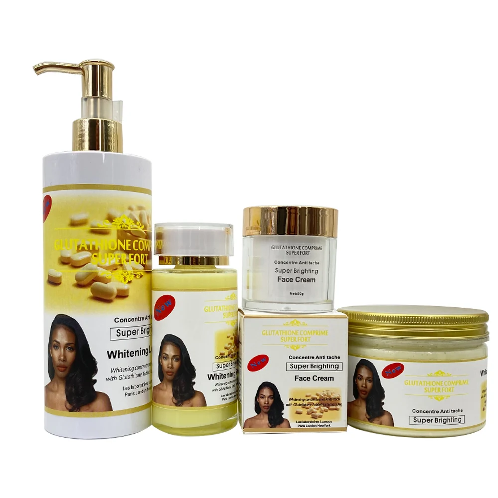 glutathion comprimés eclaircissant Logo OEM Concentré de Glutathion Naturel Anti-Taches Super Éclaircissant  avec Comprimés de Glutathion Super Fort Kits de Soins de la Peau