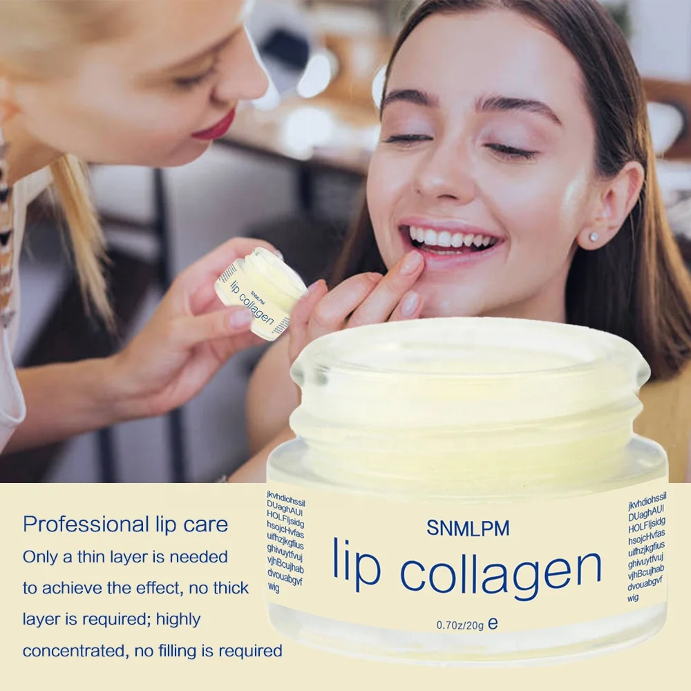 SNMLPM Private Label Vegan Vitamin E Collagen Lip Mask & Scrub Balm Moisturizer Sleeping Mask
