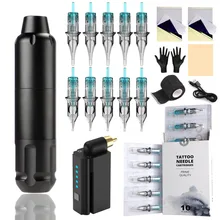 New Arrival Full Complete Tattoo Pen Machine Set Rechargeable Professional Tattoo Machine Kit