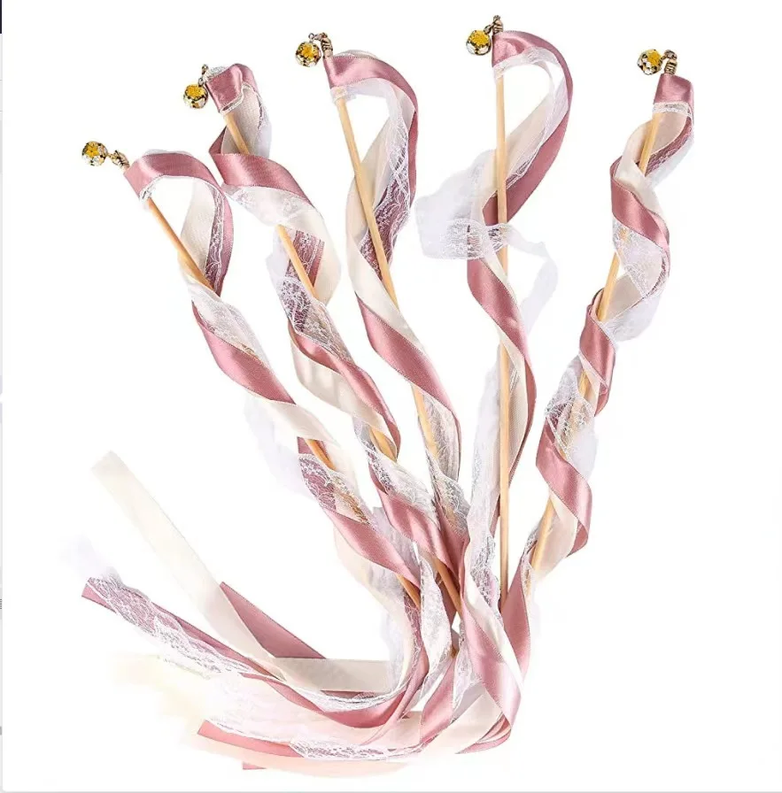 Ленты кружевные свадебные палочки с