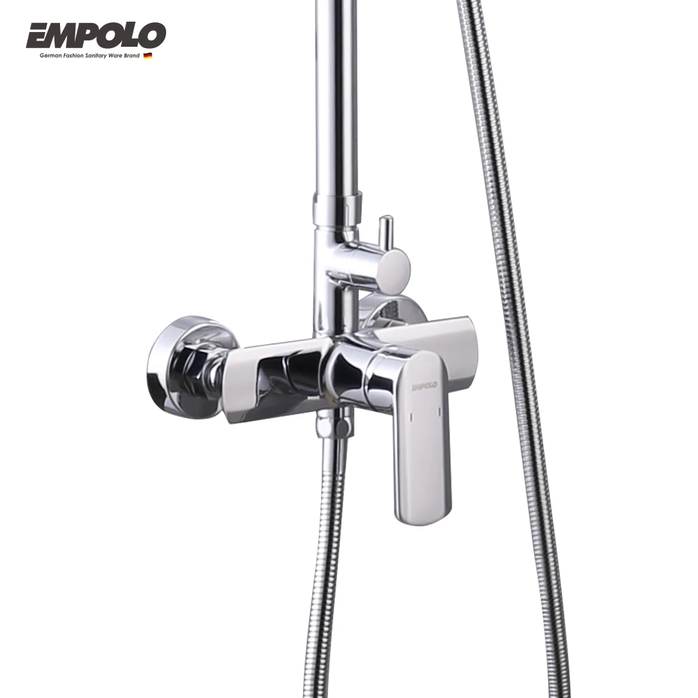 Alam Empolo 8 Wall mount Rain Shower Set - Chrome Finish