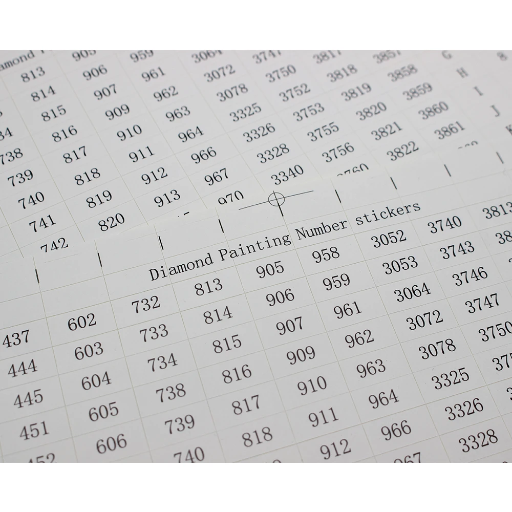 Diamond Painting Codes 546 Number Stickers for Storage