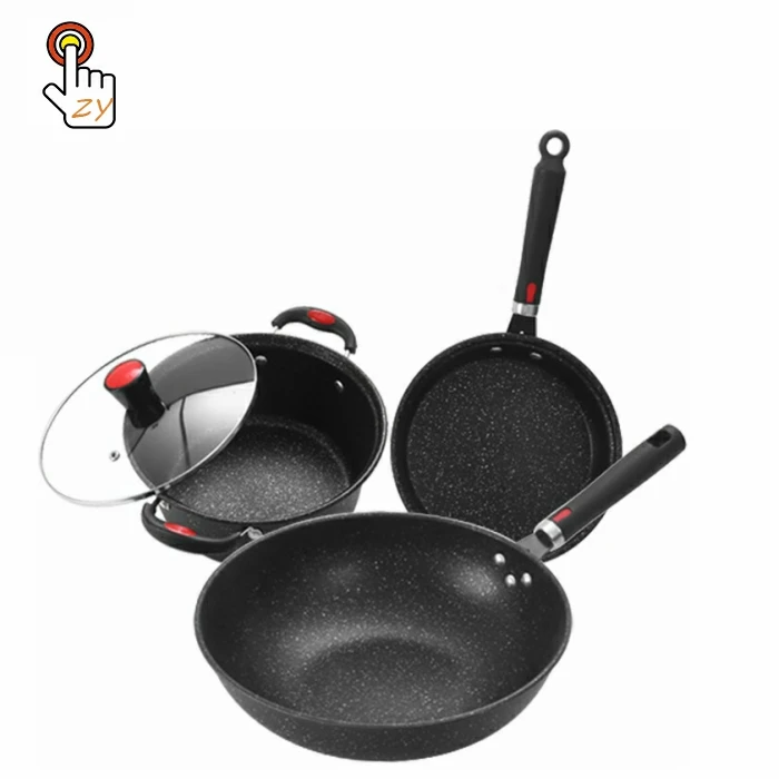 Nonstick Kitchen Cookware Set, Ceramic Coating Cooking Pot And