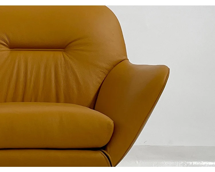 Office Modern Home Leather Ottoman Unique Shaped New Furniture Live Room Leisure High-End Sofa Leisure Chair supplier