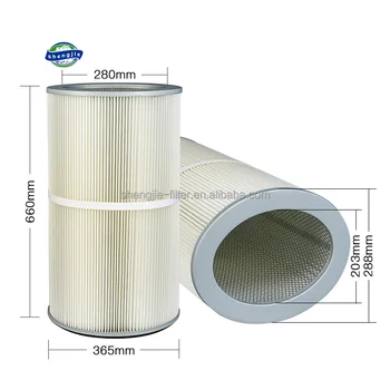 Factory Supply ptfe washable pleated filter cartridge Polyester Air Filter Cartridge