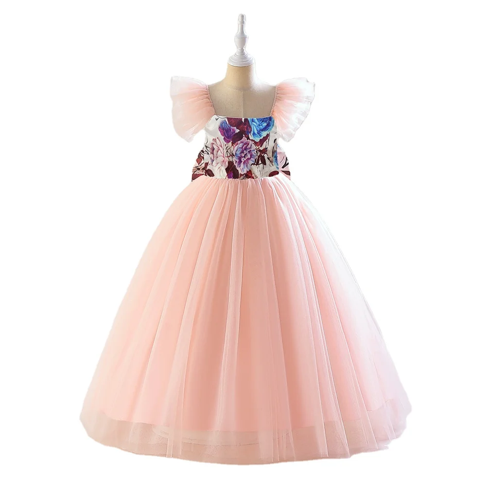 girls formal dress size 8 Girls Formal Gown Dress sz7/8. aqua w white applique. long