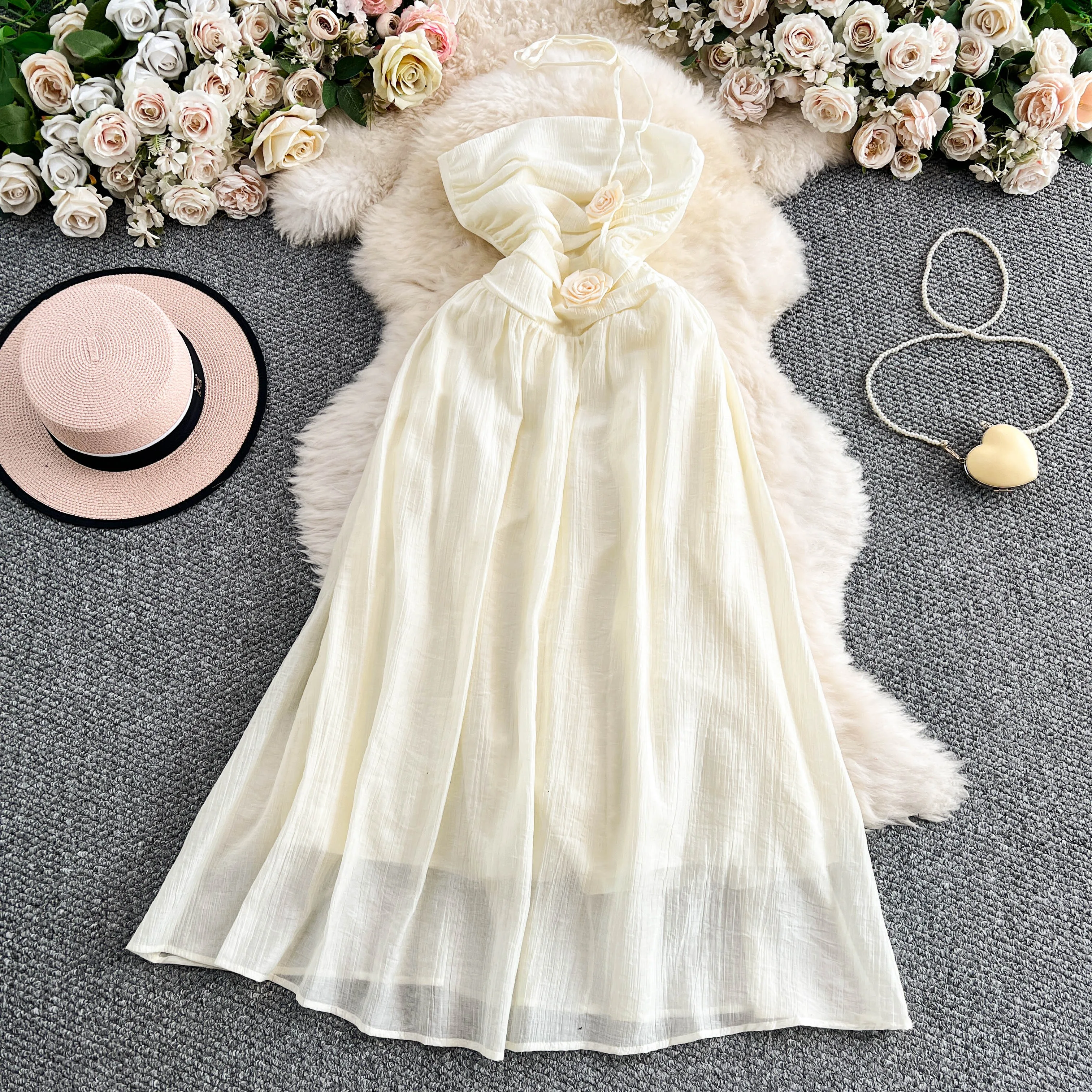 chinese dress ladies New Off-shoulder Short-sleeved Dress Fashion Summer Slimming A-line Dresses  Casual Holiday Beach Dress For Womens Clothing main image 1