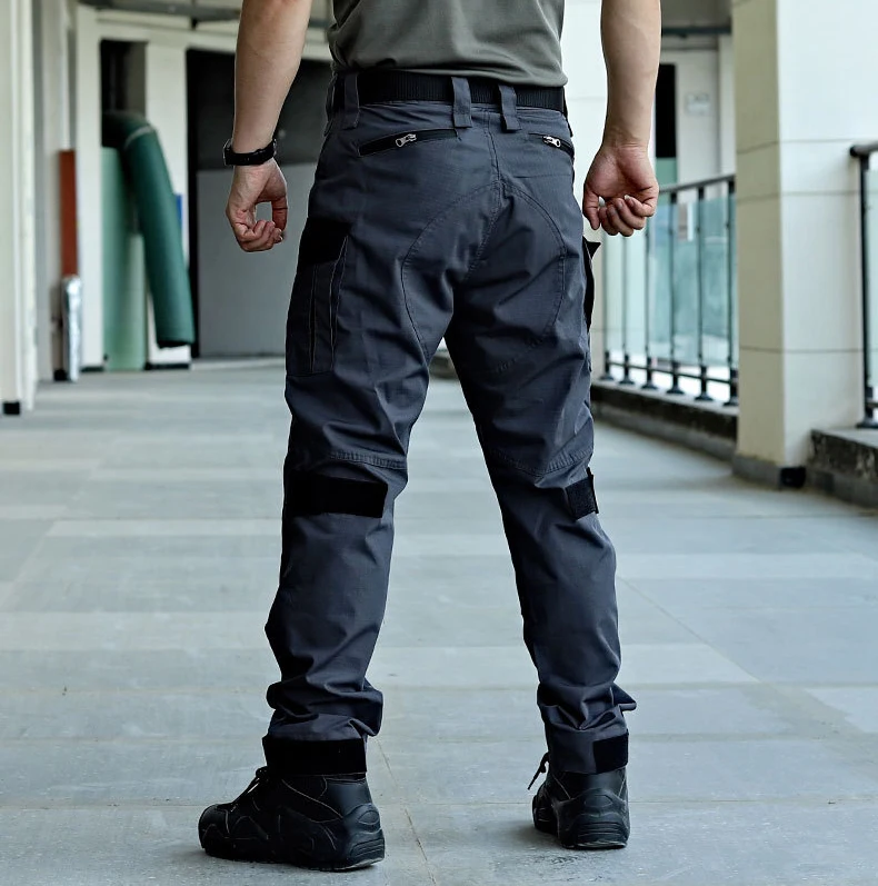 Men's XL Tactical Cargo Pants with Knee Pads Nylon Camo Trousers for Paintball Vintage Decoration Work Outdoor Hiking