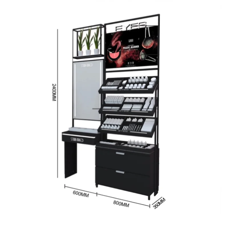 Заводская распродажа Прямая поставка светодиодная витрина косметическая полка Косметическая Помада для макияжа комбинированный Витринный Шкаф