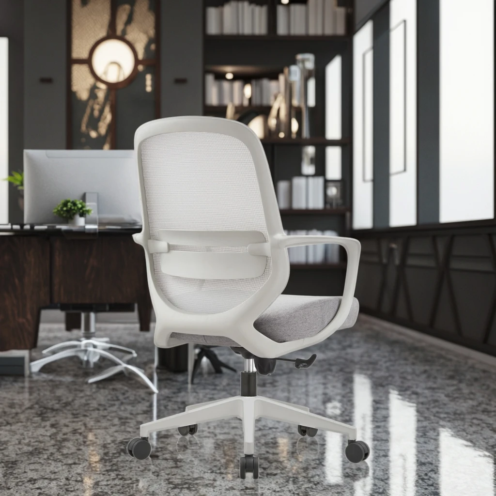 New Arrival 821B Professional Office Chair-Anti-Skid Steel Base Enhanced Ventilation Reinforced Nylon Wheels PU Adjustable 6