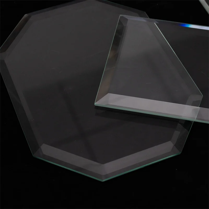 2mm Customized Bevel clear Float Glass Beveled Glass Pieces