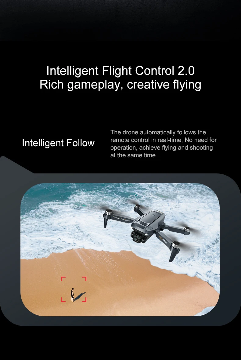 K811 Max Brushless Mini Drone Professional 4K HD Dual Camera 5G WIFI GPS Return Obstacle Avoidance Dron Remote Control Toys Gift