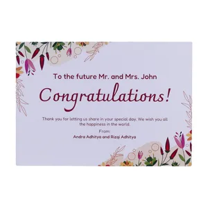 Handmade Creative Premium Quality Gift Card Glitter Greeting Card for Birthdays Offset Printing Paper Material