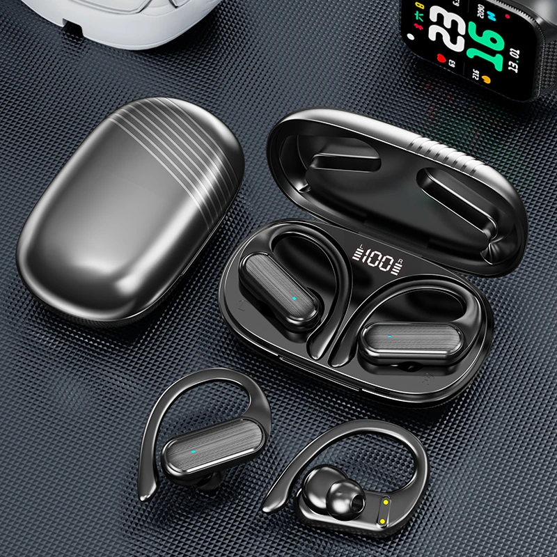 A520 TWS Wireless Headsets HIFI Stereo Earbuds Touch Control Digital Battery Waterproofed JL for Sports Running Ear Hook