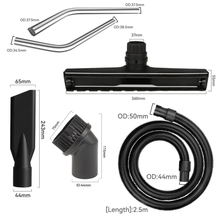 Factory Supply Industrial Vacuum Cleaner Accessories Vacuum Attachment Crevice Tool Vacuum