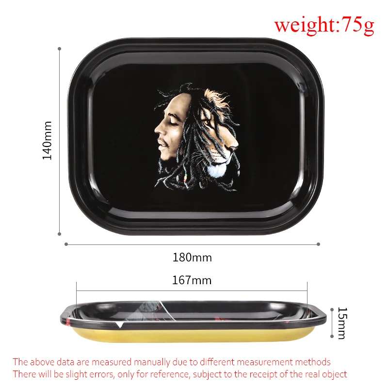 Futeng 18*14cm Metal Tin Custom Printed Rolling Tray Tobacco Smoking