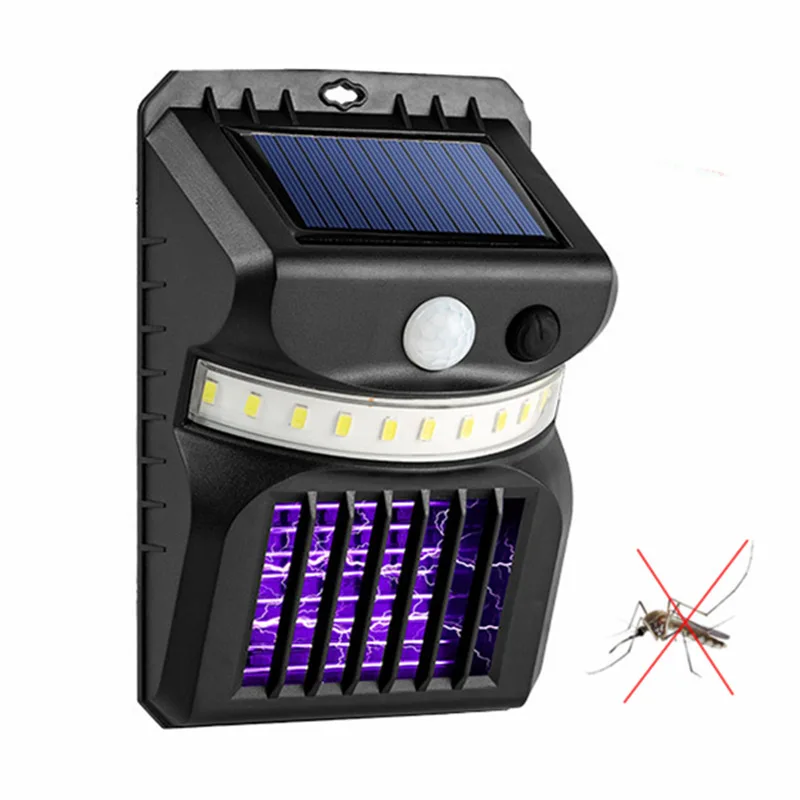 1000lm IP65 Waterproof Home LED Solar Garden Wall Light Mosquito Lamp PIR Motion Sensor Outdoor Solar Security Wall Light