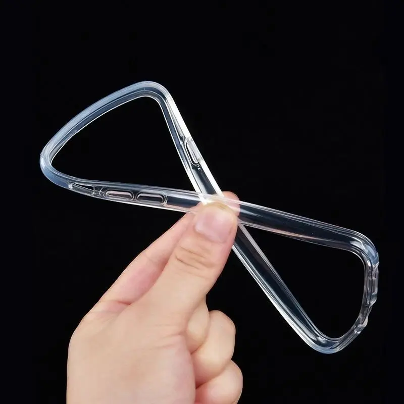 product slim transparent silicone bumper for iphone 15 pro max and for iphone 17 pro max soft edge anti knock protection phone case-4